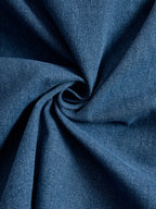 Elegant Zippered Belted Denim Midi Dress